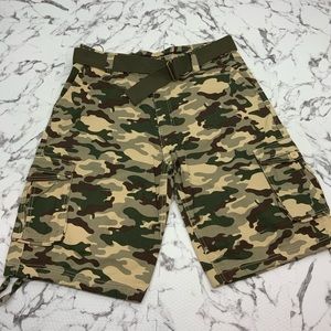 Men's Fashion Brown | Green | Khaki Camouflage Cargo Casual Shorts